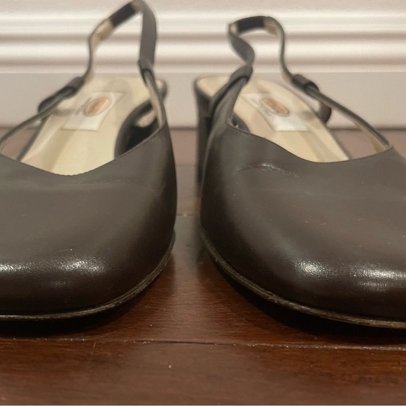 vintage talbots y2k brown slingback block heels 6N - Picture 4 of 5